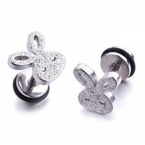 China High quality cute gold earrings girl shiny rabbit stud earrings on sale