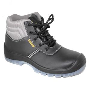 Buy cheap pu/pu outsole with steel toe cap steel pleate blaack safety shoes for man from wholesalers