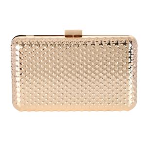 16.5*10.9cm Square Closure Gold Clutch Bag Frames With Handles