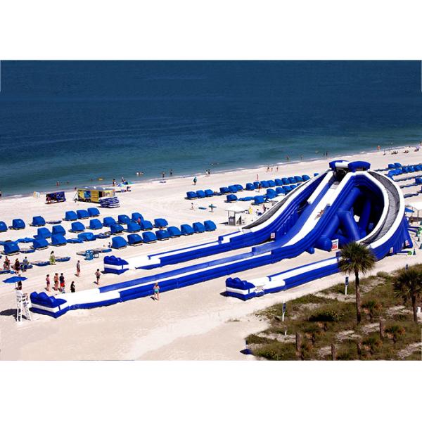 Quality 0.55mm PVC Tarpaulin Giant Inflatable Slide For Beach Sports Exciting for sale