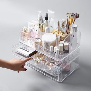 China Carved Acrylic Makeup Organizer For Brushes And Powders on sale