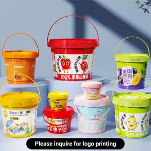 Buy cheap Customized Logo Milk Container for Food Sauces and Ice Cream in Plastic Bucket from wholesalers