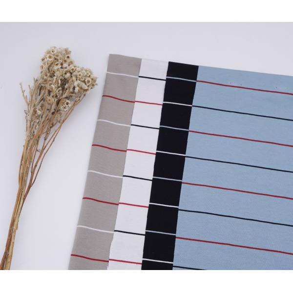 Quality Fashionable Versatile Soft Fashionable Easy Care Striped Material Fabric For T-Shirt for sale