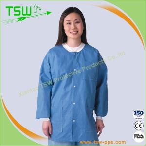Buy cheap Breathable 75gsm M X 4XL Disposable Non Woven Lab Coat from wholesalers