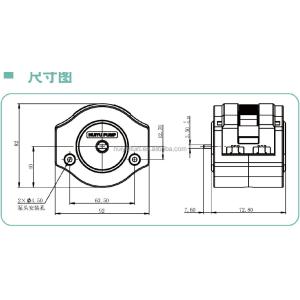 small flow, low pulse peristaltic pump head DMD15-2A