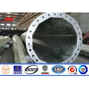 China 100ft Electrical Galvanized Steel Power Pole Distribution Line Pole on sale