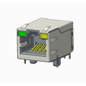 High Performance, RJ45 Modular Jack -CAT6 A, Shield, With LEDs.,RJE60-188-34W1