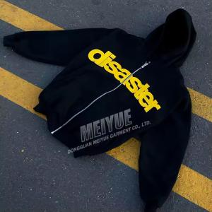 Buy cheap Custom Silicon Print logo Hoodie Zip up Fleece Oversized Casual Loose Fit Drop Shoulder Hoodie Weighted Hoodie Manufacturer from wholesalers