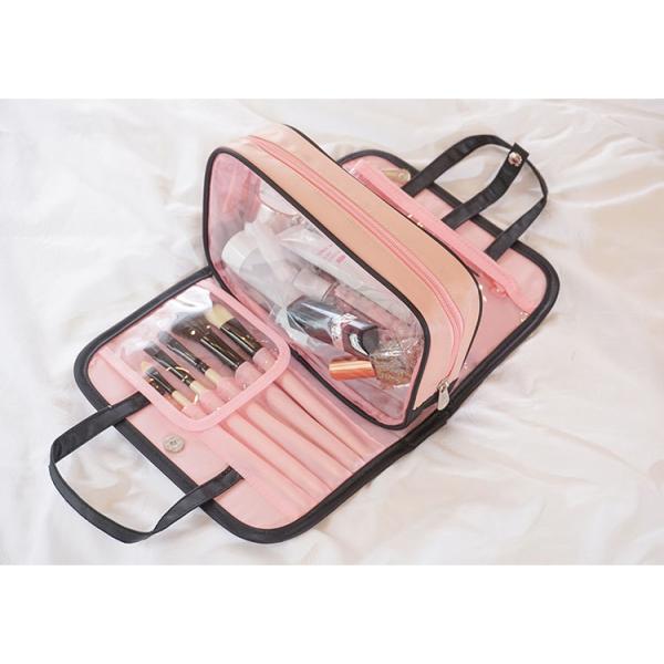 Quality 2019 new ins web celebrity cosmetics bag large capacity small size storage bag portable three in one boxes for sale