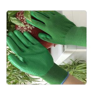 Buy cheap Green Tight Polyester Fiber With Smooth Nitrile Gloves from wholesalers