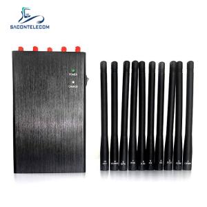 Buy cheap WiFi GPS Lojack 2G 3G 4G 5G Signal Jammer Blocker 10 Channels 10w Power 20m Radius from wholesalers