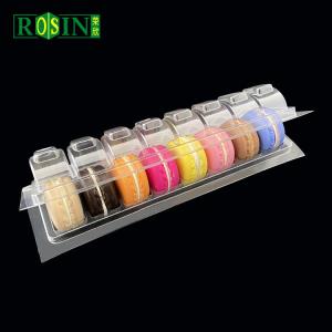 Buy cheap Customized 8 Cavity Macaron Tray Packaging Rectangular Hinged Bottom from wholesalers