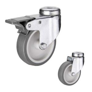 Buy cheap TPR 100mm 70kg Loading Rubber Casters With Double Brake from wholesalers
