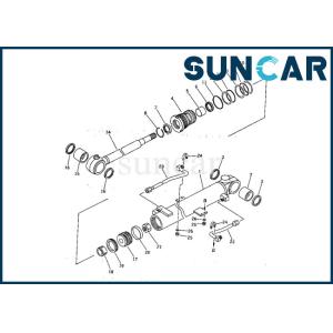 Buy cheap 707-98-12270 Boom Cylinder Seal Kit Komatsu Excavator PC07-2 Model Inner Parts Service Kit from wholesalers