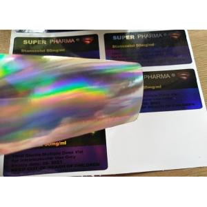 Buy cheap Hologram Laser Label Stickers With Printing For Super Pharma Glass Bottle Vial from wholesalers