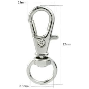 Buy cheap OEM Acceptance Polished Metal Swivel Lanyard Snap Hook with Lobster Claw Clasp from wholesalers