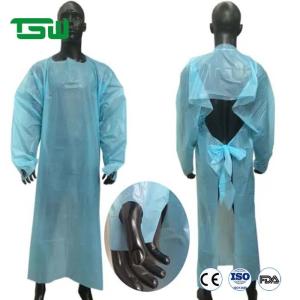 Buy cheap Long Sleeve Disposable CPE Aprons with Thumb Hook 116*188cm from wholesalers