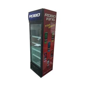 235L Supermarket Transparent Glass Door Cold Showcase Display Refrigerators