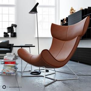 Buy cheap Replia Henrik Pedersen Boconcept Imola Chair Fiberglass / Leather Comfortable from wholesalers