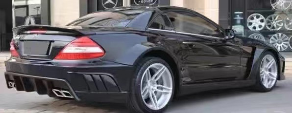 For Mercedes SL R230 Widebody Kit SL R230 Upgraded Misha Style Front and Rear Bumper Spoiler Widebody Kit