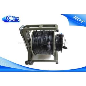 Black Military Tactical Fiber Optic Cable Part With ODVA LC Waterproof Connector