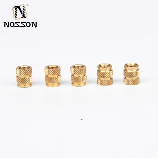 Brass Threaded Insert Nut M3 M4 M6 Knurled Thread Nut for Oil Gas Pipeline Construction and High Temperature Resistance