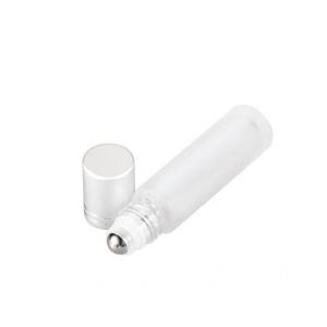 Buy cheap Roll On Glass Perfume Bottles Round Shape Transparent With Black Lids from wholesalers