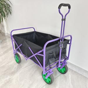 Folding Wagon Stroller Retractable Handle Practical Camping Cart Custom Wheel