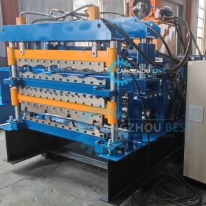 Buy cheap Chile Popular Zee Tile Corrguated Tr4 Three Layer Roof Sheet Roll Forming Machine from wholesalers