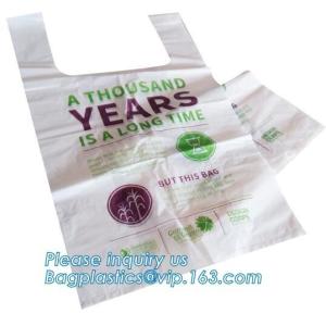 BioPlastic T-shirt bag used for take away food, Compostable Disposable