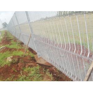 high security fence panels, pvc coated clearvu no climb fence