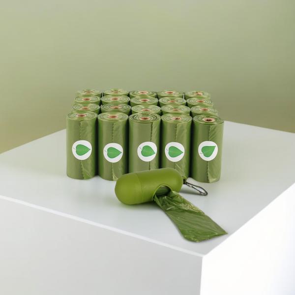 Quality Custom Cornstarch Based Scented Eco Friendly Compostable Biodegradable Dog Poop Bags for sale