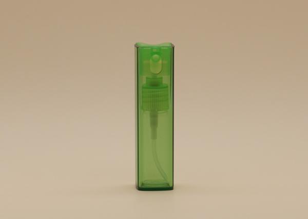 Buy cheap Clear Green Refillable Glass Perfume Spray Bottles With AS Rectangle Bottle Cover from wholesalers