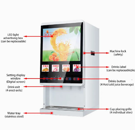 Buy cheap Metal Juice Vending Machine Automation With LED Lighting System from wholesalers