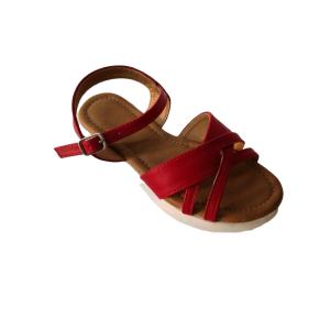 Buy cheap Custmized Fashion Red Women PU Cross Strap Sandal product