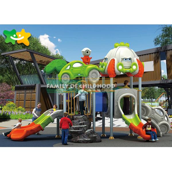 Entertaiment Park Outdoor Play Equipment Plastic Embankment Slide Small Combination Customized