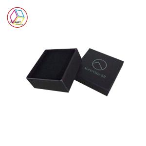 Buy cheap Silver Foil Matte Varnish Black Jewelry Box With EVA Insert from wholesalers