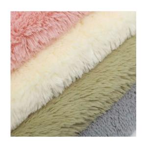 YARN DYED Plush Fabric for Soft Toys and Blankets 100% Polyester 20mm Pile
