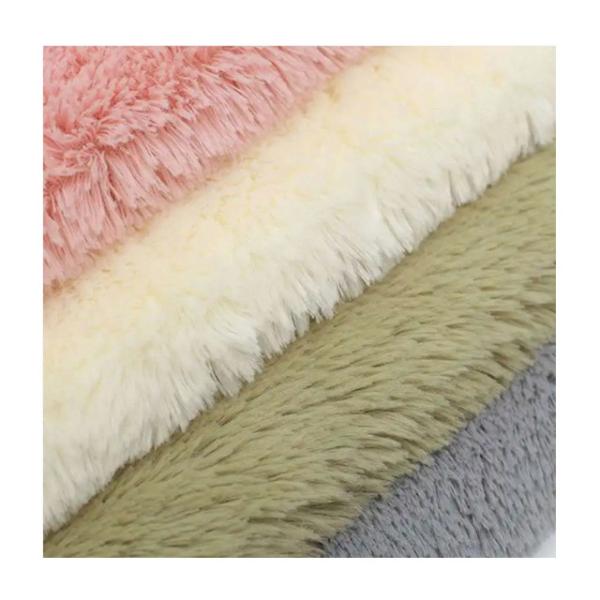 YARN DYED Plush Fabric for Soft Toys and Blankets 100% Polyester 20mm Pile