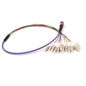 Buy cheap OM4 12F MPO/Male To LC Multimode Patch Cord 0.9mm Breakout Cable from wholesalers