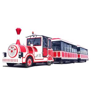 Playground Trackless Kiddie Train 20 People Trolley Bus Intelligent Electronic