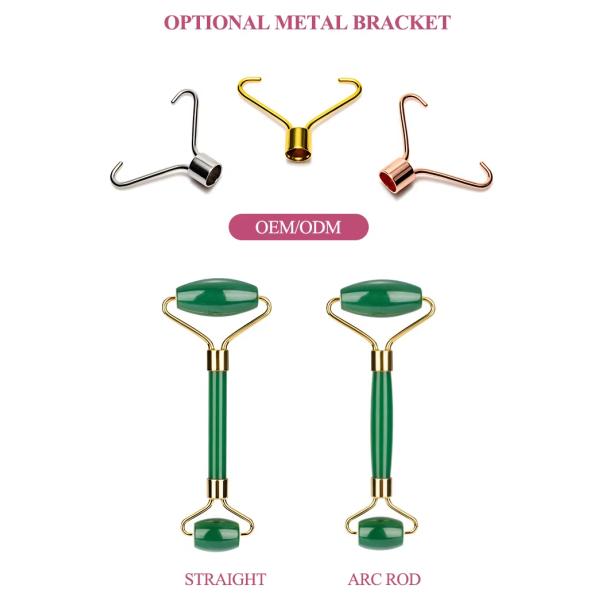 Custom Logo Rose Quartz Face Jade Roller Beauty Massage Tool Facial Gua Sha Set