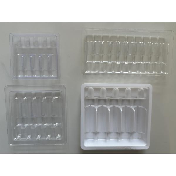 Blister Tray Packaging For Medicine Water Injection 1ml 2ml 5ml 10ml PET Ampoule Tray Customization