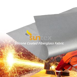 Double Sided Silicone Coated Fiberglass Fabric 800℃ Protective Welding Blanket
