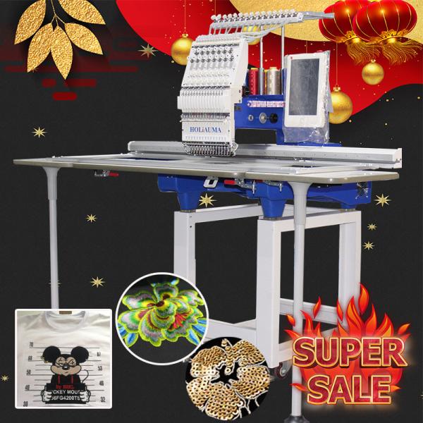 Quality HOT 360*1200mm 15 needles single head tajima type cap t-shirt flat 3d sequin cording computerized embroidery machine for sale