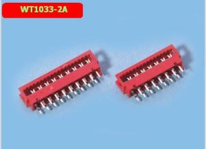 Buy cheap WT1033-2A IC Socket Connector Red Single Row Idc Connector Wire End Long Foot from wholesalers