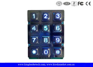 Buy cheap Phone Booth Usb Industrial Numeric Keypad Metal With 12 Blue Backlight Keys from wholesalers