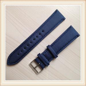20mm Canvas And Leather Watch Strap Simple Stylish ROHS Certification