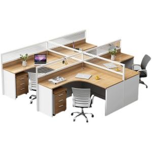 Buy cheap Four Artificial Bit Combination Office Desk and Chair for Multi-functional Business from wholesalers