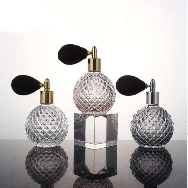 Glass Cosmetic Containers 100ml Vintage Style Air Bag Refillable Fine Spray